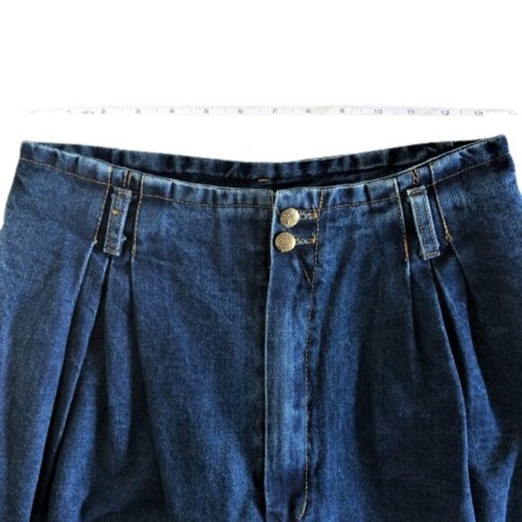 Vintage 90s very high waist baggie studs & zippers embelished denim jeans pants - Picture 13 of 16